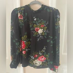 Loft Bouquet Tie Back Blouse M